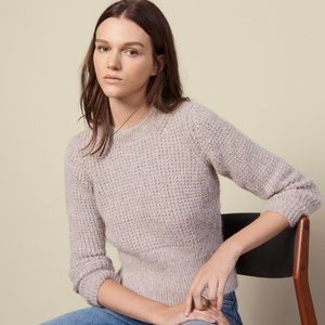 Sandro round neck ribbed sweater